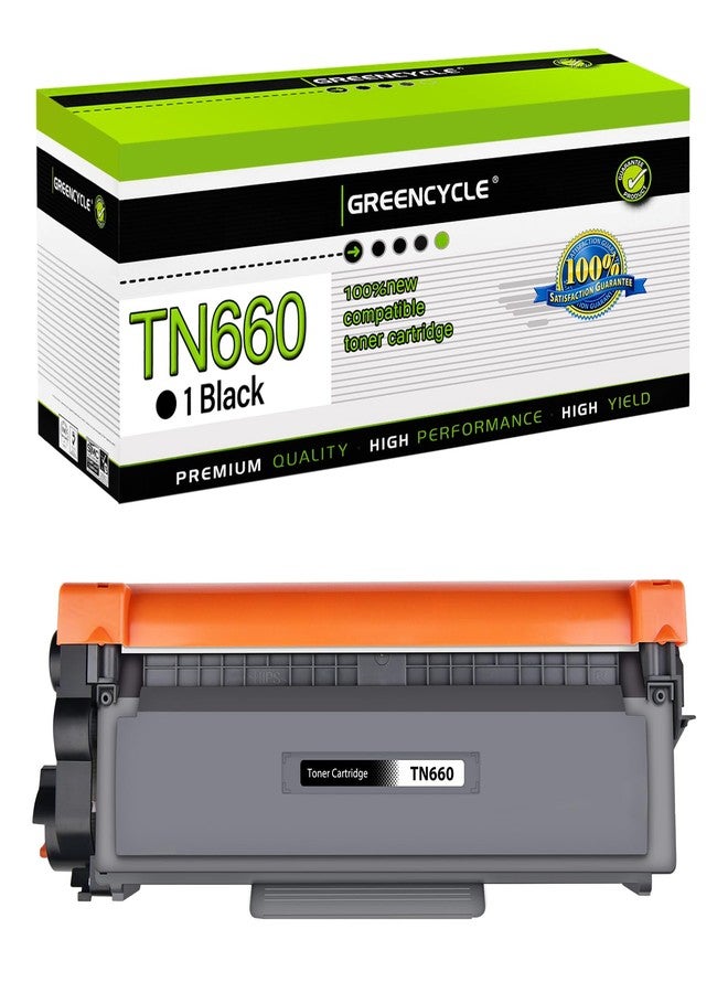 greencycle 1 Pack TN660 TN-660 TN630 TN-630 Black Toner Cartridge Replacement Compatible for MFC-L2700dw MFC-L2740dw DCP-L2540dw HL-L2300D HL-L2380DW HL-L2320D DCP-L2540DW Laser Printer - Image 1
